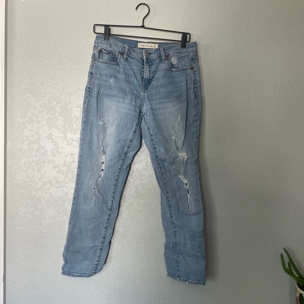 GAP distressed best girlfriend jeans